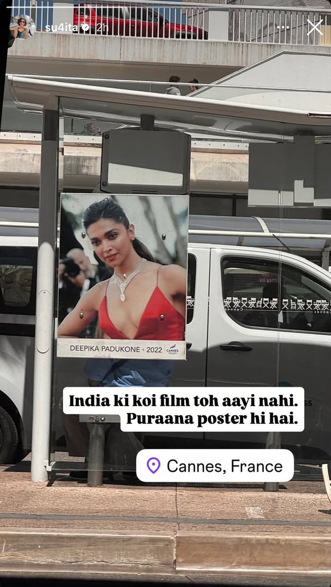 iutlkaa's tweet photo. Alia Bhatt is so Auraless that they have to put Deepika’s images at Cannes to pull in some aura. https://t.co/a7oOuAMBCR
