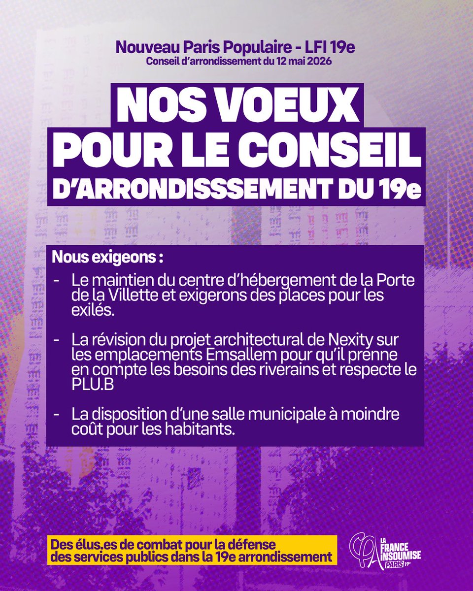 France insoumise Paris 19e tweet media