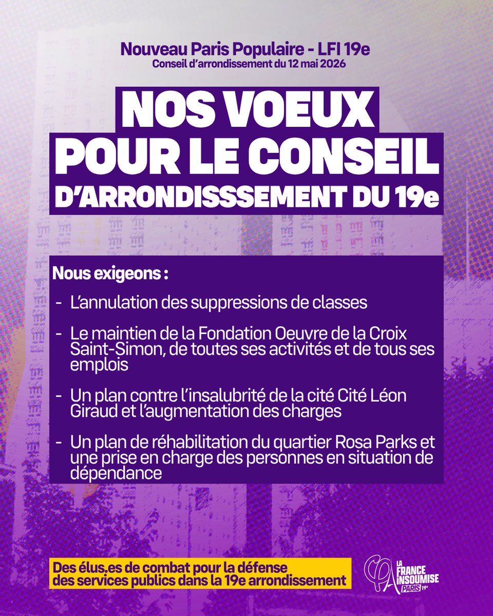 France insoumise Paris 19e tweet media