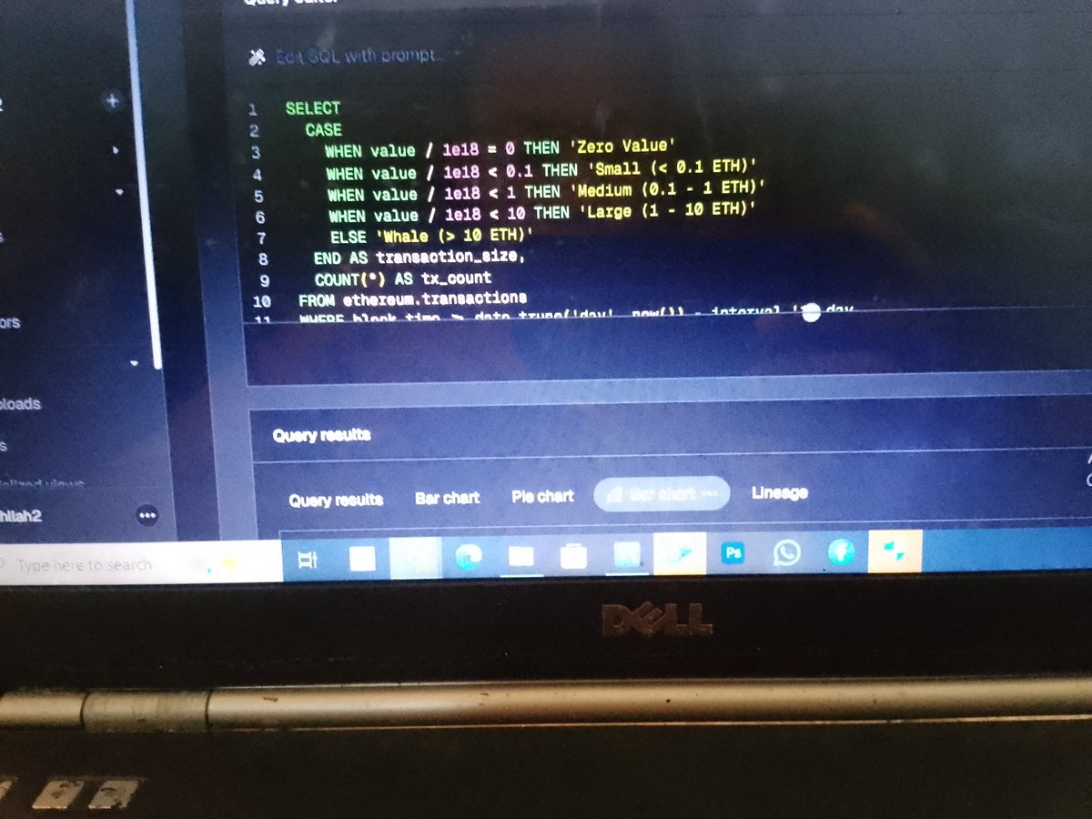 OxConcept's tweet photo. 🔗 First onchain query — live on Dune Analytics.
> Pulling real Ethereum transaction data straight from the blockchain. Started from zero. 🚀
#DuneAnalytics #Ethereum #Web3 #BuildingInPublic https://t.co/8L5bPucu0L
