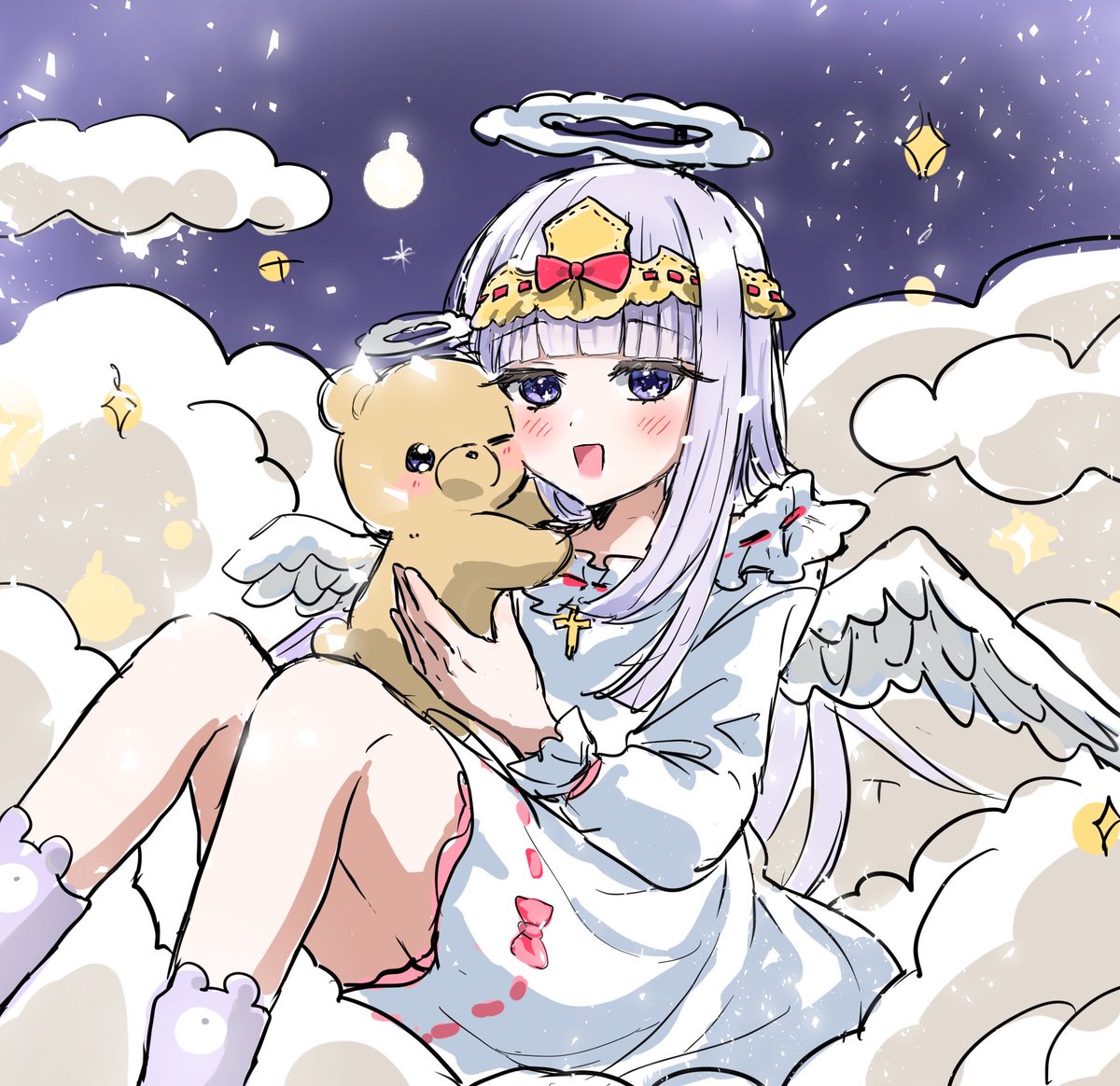 tama_mago10's tweet photo. 10周年〜✨️オンラインくじ可愛すぎた👼💕
 #イラスト  #魔王城でおやすみ https://t.co/gJnbHoXBNO