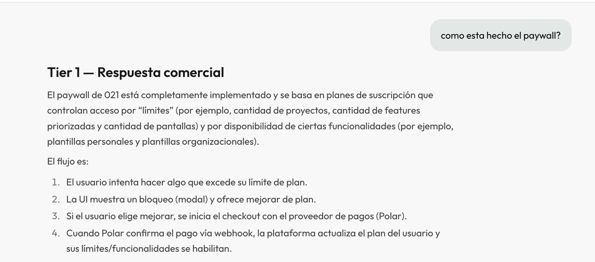 arielmathov's tweet photo. Día 310 de #buildinpublic algo que vi y vivi muchas veces es que cuando el founder CEO de una startup no es técnico, se pierde DEMASIADO tiempo de los devs en responder preguntas tipo: X está hecho? cómo funciona?; se puede hacer X cosa? qué tan difícil es?

pero además el CEO también pierde mucho tiempo  esperando respuestas, y trabajando sobre ideas que después no se "pueden" ejecutar.

y ni hablar, tiempo de todos perdido porque había workarounds más simples para validar una buena idea.

esto es por falta de contexto + lenguaje común. 
no era fácil resolverlo antes, se necesitaban muchas capas de abstracción para explicar algo técnico, y otras para explicar el impacto esperado en el negocio.

para devs: les sigue pasando esto en su startup con ceo no técnico? cómo lo intentan resolver?

en 021 lo estamos resolviendo con "ask the code" , el no-técnico puede acceder a los repos para preguntar cosas, con contexto real y de forma segura.
y si es necesario, crear un requerimiento con todo ese contexto.