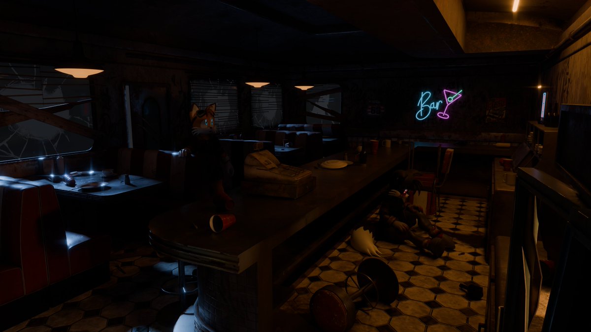 DemonNeptune96's tweet photo. Tails vists an abandoned Diner and finds someone very peculiar. 

Map: Abandoned Diner https://t.co/2yDHyokkQv