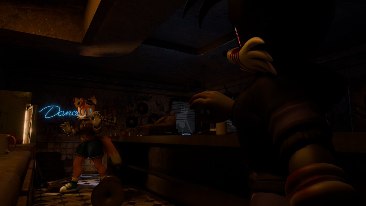 DemonNeptune96's tweet photo. Tails vists an abandoned Diner and finds someone very peculiar. 

Map: Abandoned Diner https://t.co/2yDHyokkQv