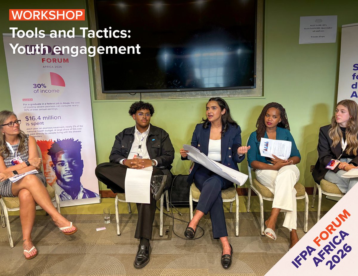 PsoriasisIFPA's tweet photo. How do we engage the next generation in psoriatic movement, utilize AI for advocacy, and strengthen African-led clinical research?

These were some of the big questions explored during three hands-on workshops at the #IFPAForum2026 in Nairobi on May 8.

#HealthEquity #psoriasis https://t.co/98TXmnVQB7