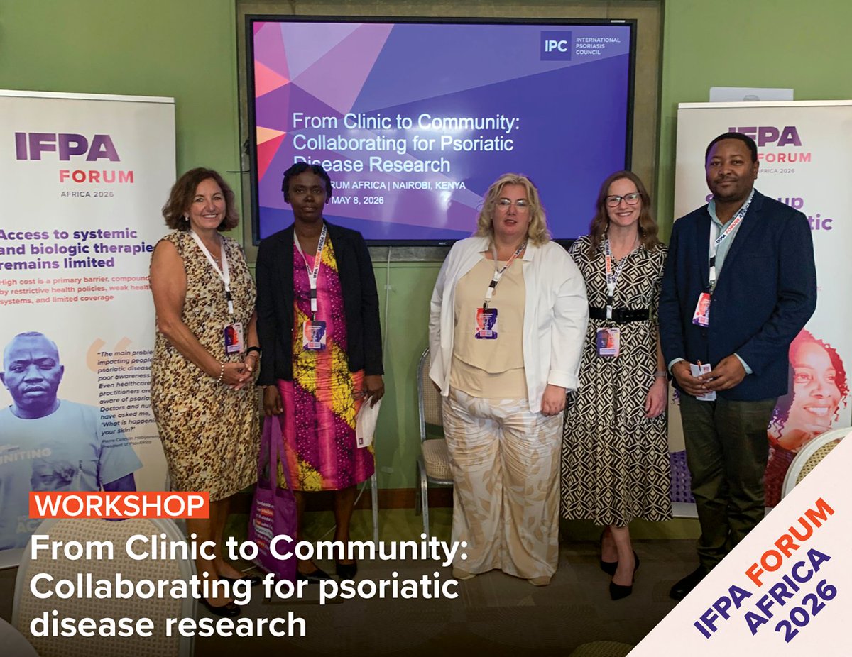 PsoriasisIFPA's tweet photo. How do we engage the next generation in psoriatic movement, utilize AI for advocacy, and strengthen African-led clinical research?

These were some of the big questions explored during three hands-on workshops at the #IFPAForum2026 in Nairobi on May 8.

#HealthEquity #psoriasis https://t.co/98TXmnVQB7