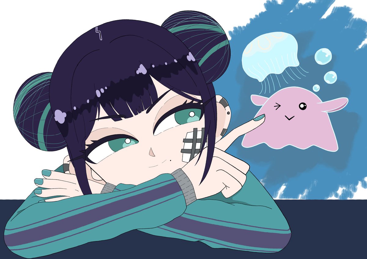 croca_pso2's tweet photo. #イラスト練習  #オリキャラ 
うちの子｢クロッカ｣描く度に絵柄が変わっている様な… https://t.co/Gt1if8CZoo