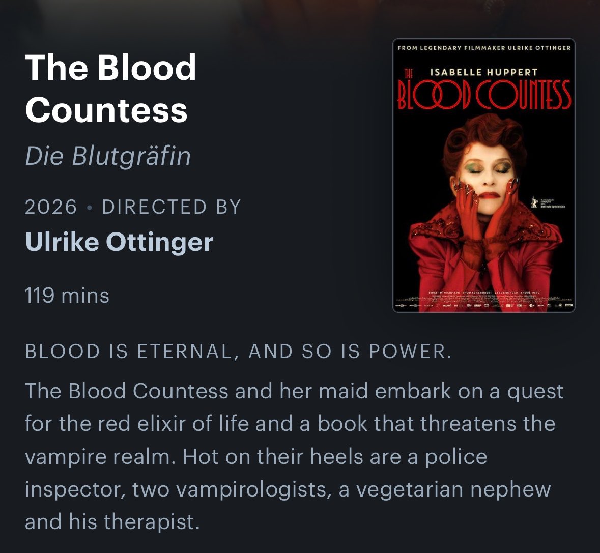 gothicfilms's tweet photo. upcoming vampire movies i can’t wait for https://t.co/PfQq5oJMQp