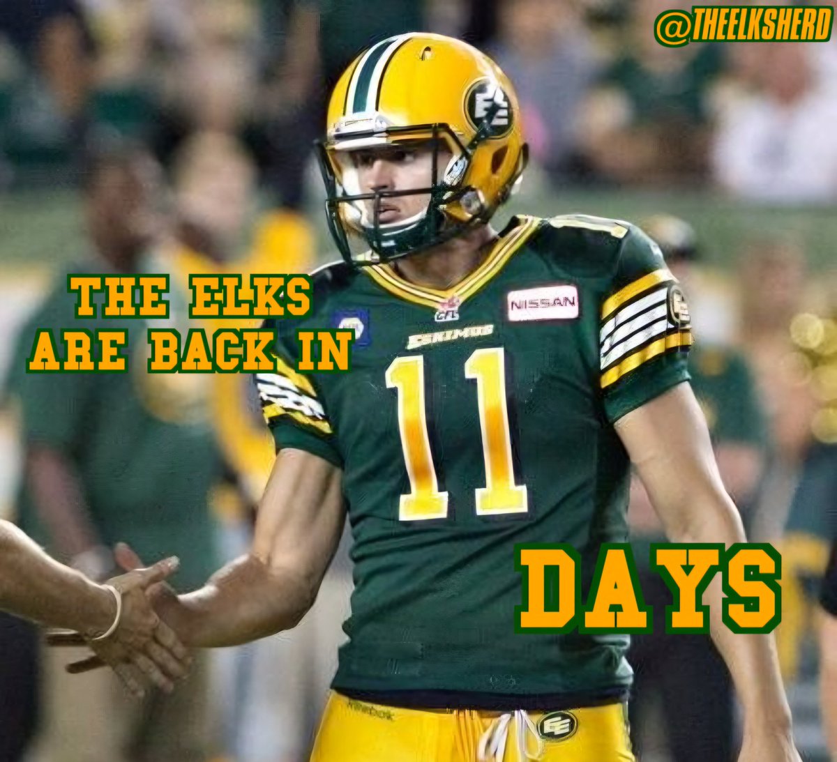 TheElksHerd's tweet photo. Good Morning Football Fans! We are Grant Shaw days aways from Edmonton Elks Preseason Football!
#RepFromSectionX #GoElks #YEG #CFL #JoinTheHerd π¦ https://t.co/LjX2311bls