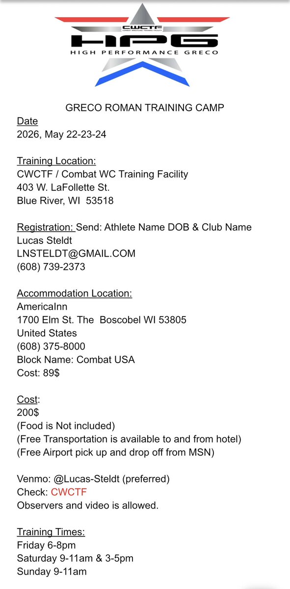 combatwc1's tweet photo. This camp will be 70% technical 15% spar 10% 💯 5% GR specific “conditioning” https://t.co/6CycQQMrwn