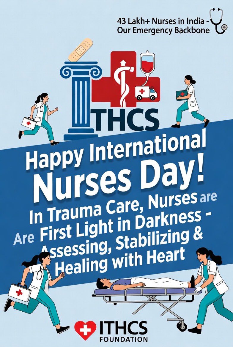 ITHCSfoundation's tweet photo. 💙 On International Nurses Day, ITHCS Foundation salutes India's prominent nurses — the true backbone of our healthcare!

From Dr. Bimla Kapoor (nursing education pioneer) to Padma Shri Shanti Teresa Lakra (tribal healthcare hero), P. Geetha (mid-air life saver) & Dr. Manju Dhandapani (critical care leader).

43 lakh+ nurses — first responders in trauma & emergencies who keep India healthy every day. 

Thank you for your dedication! 🙏

#InternationalNursesDay #NursesOfIndia #ITHCSFoundation