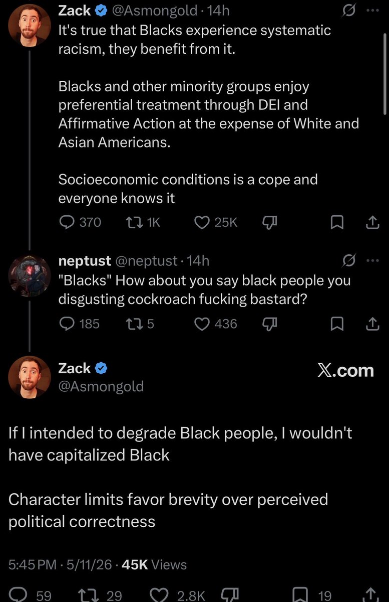 Back Ppl Asmongold responds to Joe Bartolozzi going off on those who say black ...