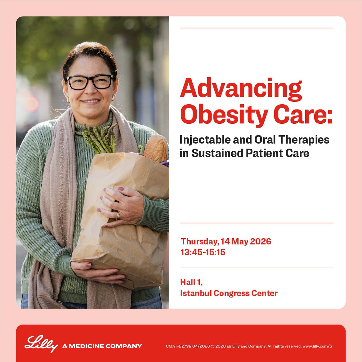 LillyMedical's tweet photo. Join Lilly Medical special sessions at #ECO2026 in Istanbul on May 13th &amp; 14th, featuring leading experts discussing long-term weight management.  
 
Learn more: https://t.co/ubXBoCwELw https://t.co/x0QSCRKBFi