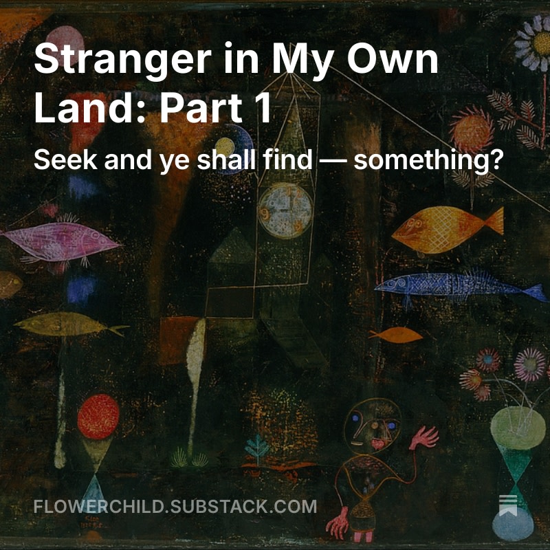 FlowerChildRF's tweet photo. This week, I’ve attempted to describe an experience that’s notoriously hard to describe. I hope I’ve been able to convey at least some of it.

What am I talking about? See this week's Flower Child:
https://t.co/xsvR6VeMhX https://t.co/0f77NJuHtL