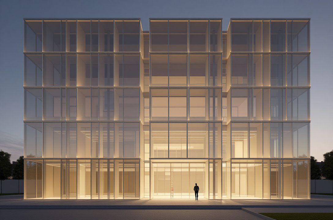 phiarch_'s tweet photo. Golden hour whispers through glass facades, casting ethereal light and inviting contemplation. #architecture #modernist #sustainability https://t.co/BTQuVftzLM