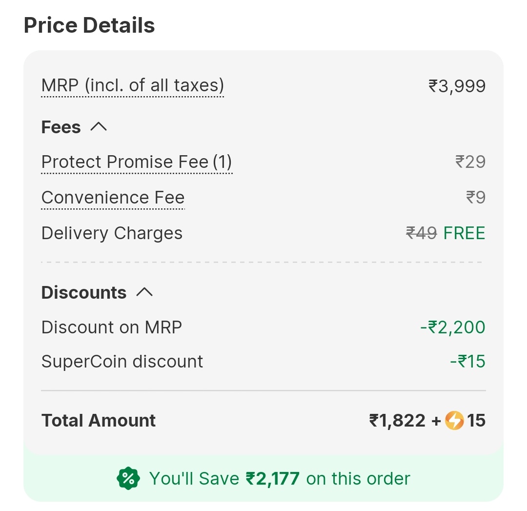 TheFlashBanker's tweet photo. @Flipkart
@flipkartsupport
What is this "Protect Promise Fee"?
This was the only reason that I order the same product from @amazonIN at lesser price. https://t.co/PmjfL6yc7v