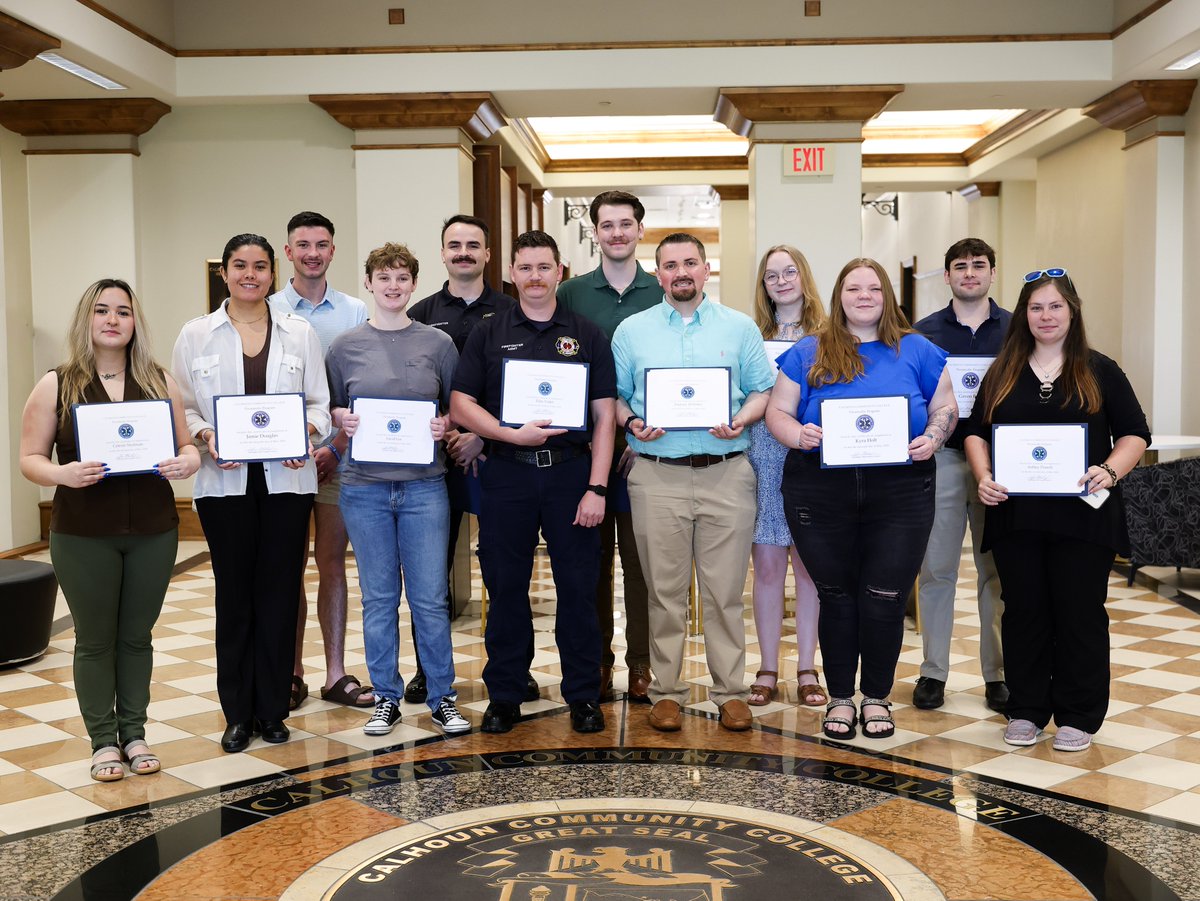 CalhounCollege's tweet photo. We are so proud of this year’s Emergency Medical Services (EMS) cohort who affirmed their commitment to providing life-saving care to those in need at our Paramedic EMS Challenge Coin Ceremony!🚑
 
Learn more about our EMS programs at 🔗https://t.co/sulxpTgkTI

@ACCS_Education https://t.co/0MICXoK5Vk