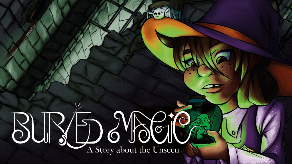 VisStudio_En's tweet photo. Cute, creepy and full of mystery 🎃🕷️ Buried Magic is launching on Kickstarter soon. Follow it here:
 https://t.co/KTPmty58gF

#MadeWithVisionaire #AdventureGames https://t.co/vWQOkRsaOa