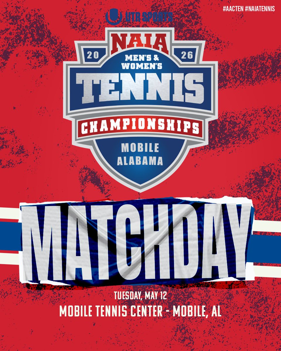 AACsports's tweet photo. 🎾SERVING IT UP

The #NAIATennis Championships begin today, and 1 #AACWTEN is in action

@SCADATL_Tennis 🆚 Oakland City

📍 Mobile Tennis Center | Mobile, AL
⌚️ 2 pm ET

#ProudToBeAAC | #TheRightWayToPlay | #BattleForTheRedBanner https://t.co/ESyM64SEjv