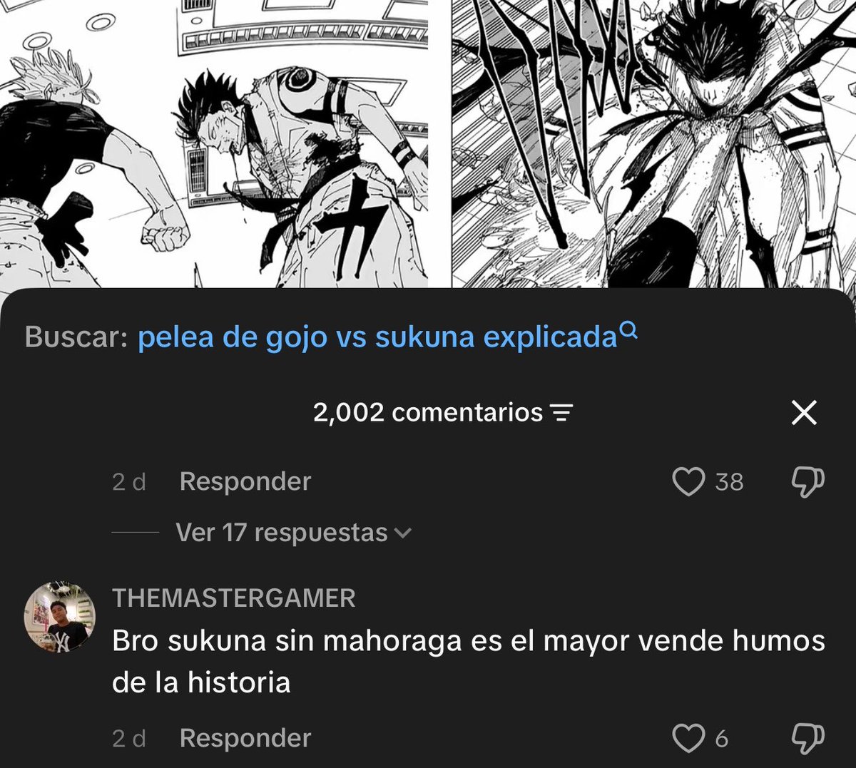 Comentarios Tik tok kaisen Out Of Context tweet media
