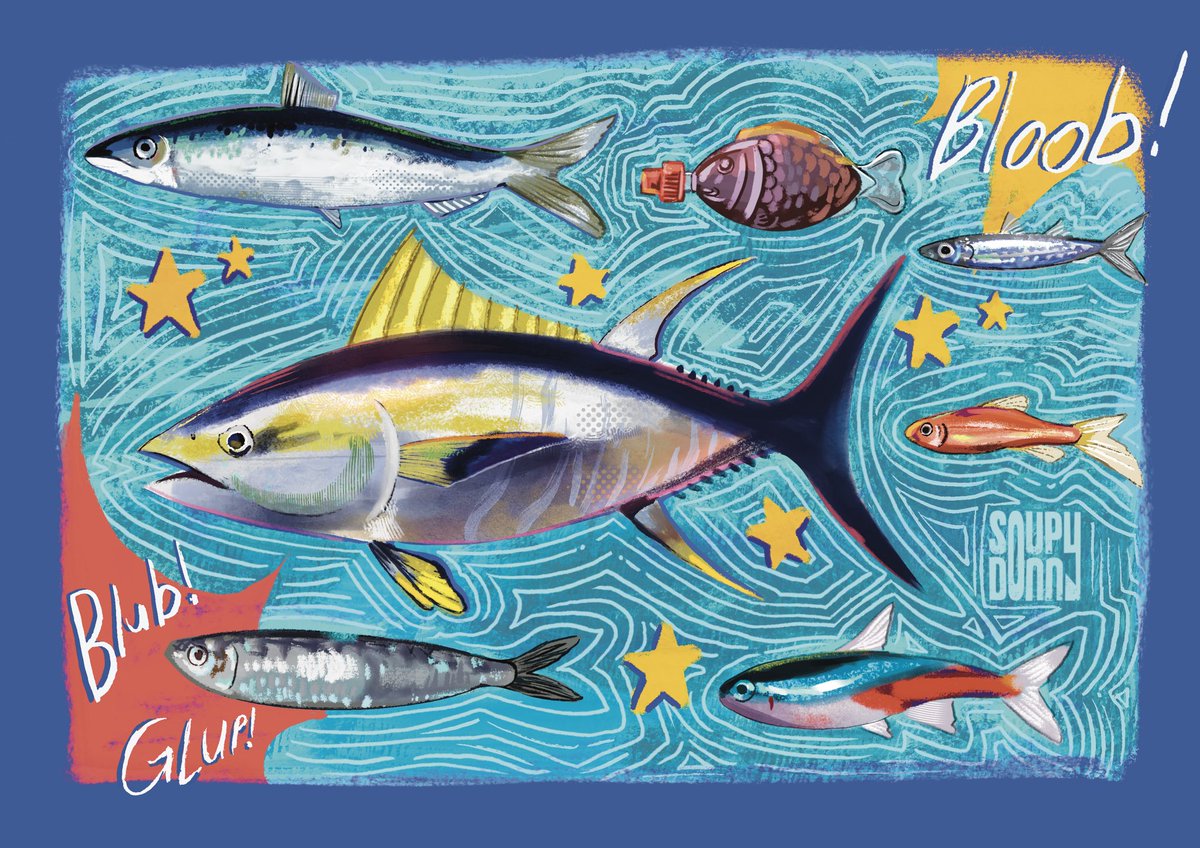 DonnyisTired's tweet photo. Fishy blub blub blub 🫧🫧 I really enjoy painting and rendering fishes , gives me freedom to experiment with as many textures and brushes i want #soysauce #digitalart #illustration #digitalpainting #fishart https://t.co/yaK3owJYtS