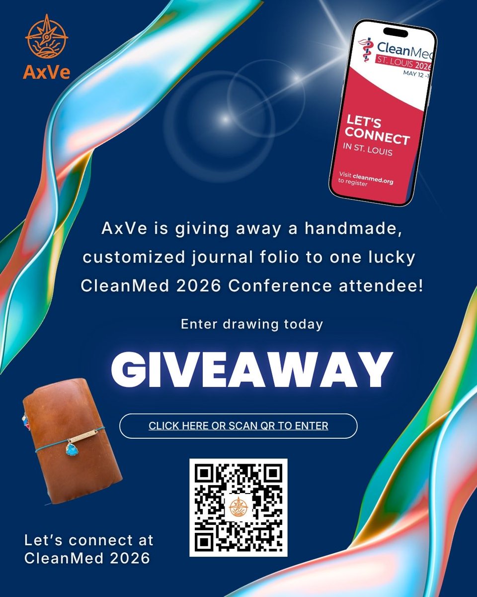 AxisVeredium's tweet photo. Great line-up of sessions. CleanMed2026 attendees: Enter AxVe's giveaway for a custom handmade journal folio. #PracticeGreenHealthcare #sustainability #CleanMed2026 #Healthcaresustainability https://t.co/BGK6hgOcu7