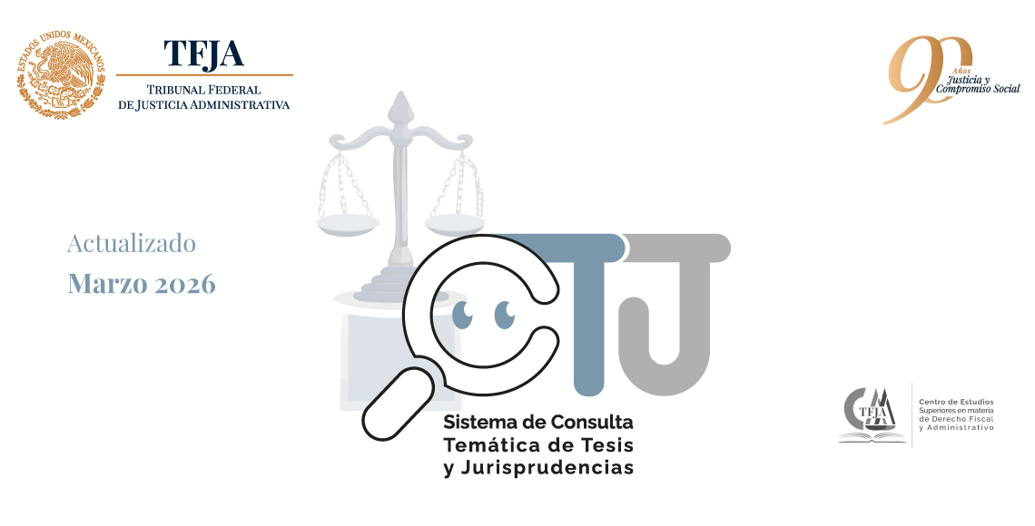 CesmdfaTFJA's tweet photo. 📢Ya está disponible la actualización al mes de marzo 2026 de nuestro🔍Sistema de Consulta Temática de Tesis y Jurisprudencias📚
Consúltalo en: https://t.co/SJdYWqIMZI
@TFJAMexico 
#CESMDFA
#jurisprudencia
#consultadetesis
#jurisprudenciaytesis
#consultatemática https://t.co/LY528pCpcc