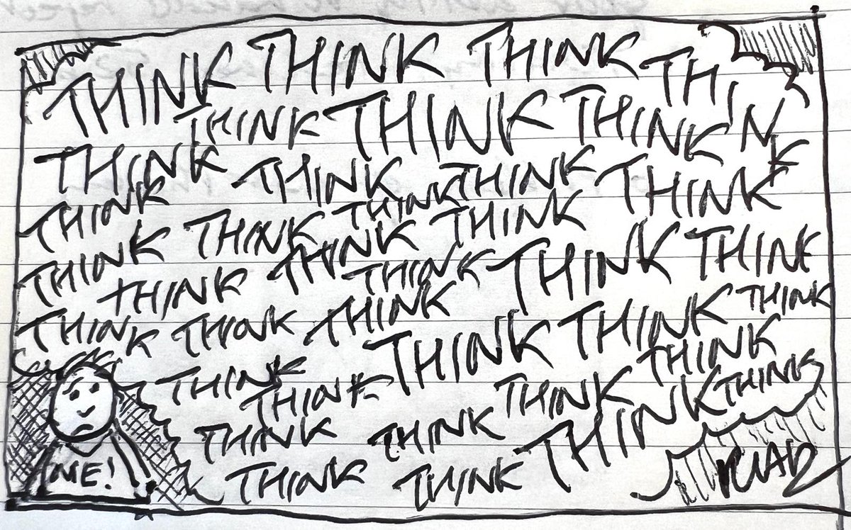 the_far_queue's tweet photo. I can't stop thinking about overthinking. https://t.co/050KUehkmw