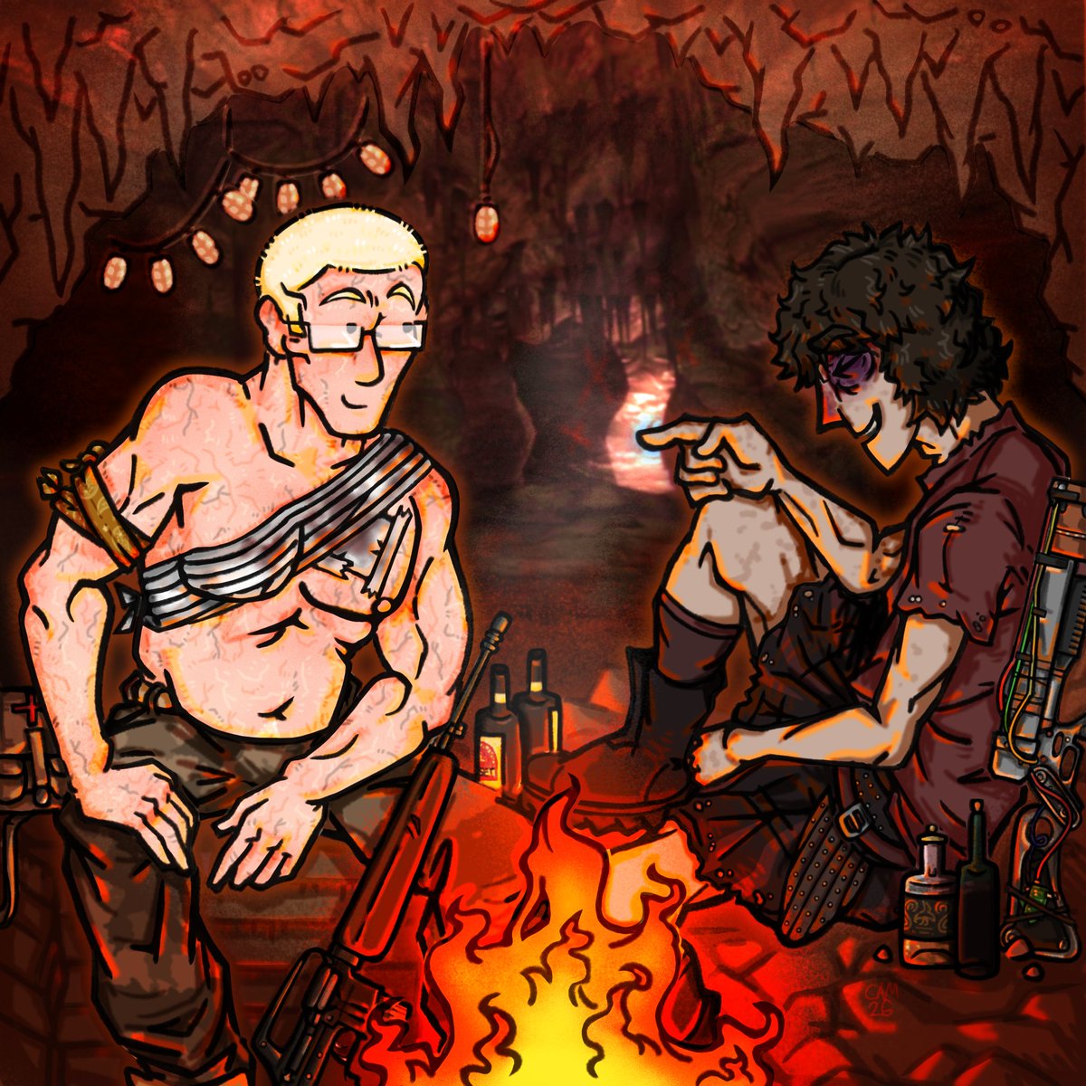 werepacmanfrog's tweet photo. DAY 2 - FRIEND / FOE
art (ncr) and beowulf (legion) putting aside their faction differences and finding an unlikely friendship with one another after beowulf saved art from certain death on the battlefield 🪖🔥
#falloutocweek #fallout https://t.co/IHJeaGbWpW