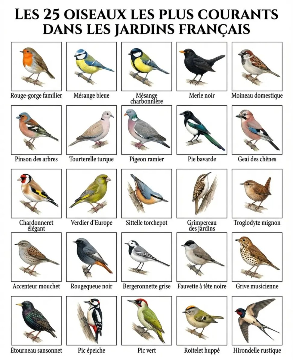 SpheramaCom's tweet photo. Sauriez-vous identifier les visiteurs de votre jardin ? 🐦 

De la sittelle au troglodyte, découvrez les 25 oiseaux les plus communs de France 🇫🇷.

Explorez la diversité de la faune mondiale :
👉 https://t.co/OJL8csyA5c

#faune #oiseaux https://t.co/PFAkQ227sf