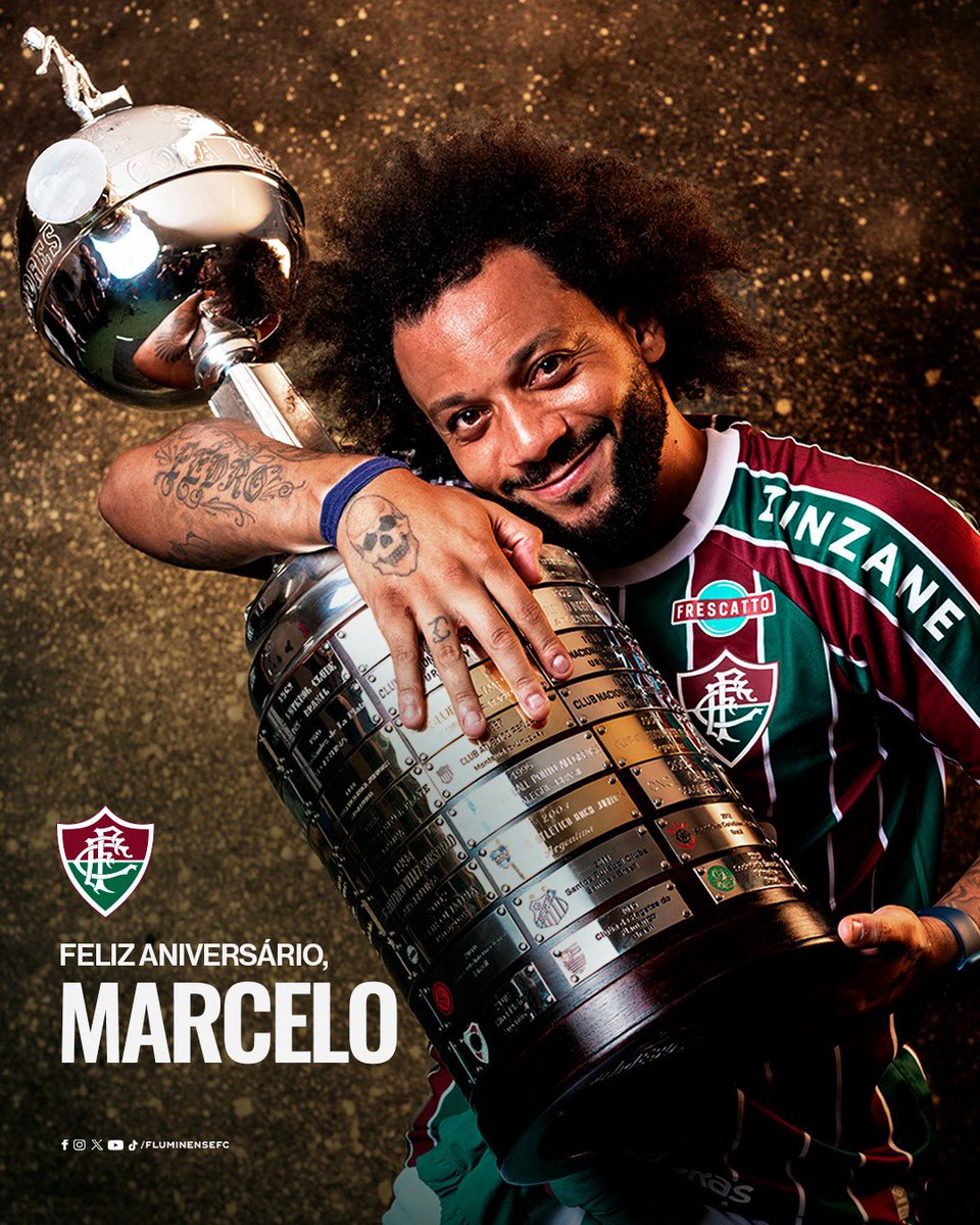 Gigante na história do futebol e na história do Fluminense. 
De Xerém para o mundo e de volta ao Flu para vencer! O ídolo <a href="/MarceloM12/">Marcelotwelve</a> faz aniversário nesta terça-feira. Parabéns, gênio. 1️⃣2️⃣