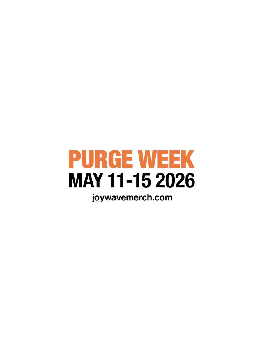 joywave's tweet photo. Finally, The Purge has returned! After years in hibernation, we’ve decided to bring back our world famous “PURGE WEEK”.  1 deeply discounted merch item daily, + 1 *extremely* limited/rare “SURGE ITEM”. Surge items will never be offered for sale again. Clock resets at 6pm ET https://t.co/5y0VbGvyWG