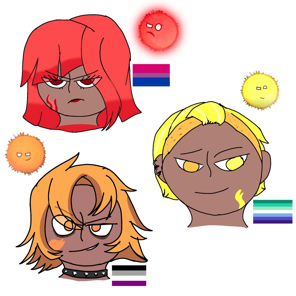 BrawlIssy's tweet photo. The closest neighbours (+ HC orientation) 

#solarballs #humanized https://t.co/9IqnwqEAat