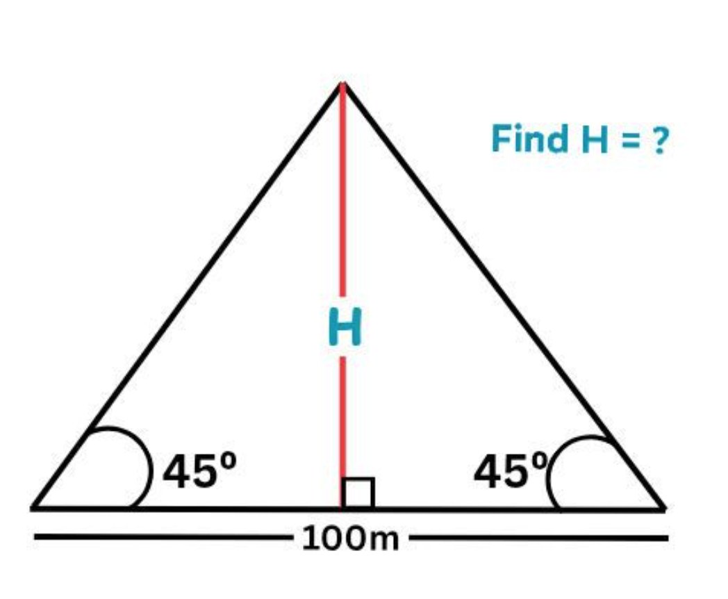 H Triangle Math Compsci Find H