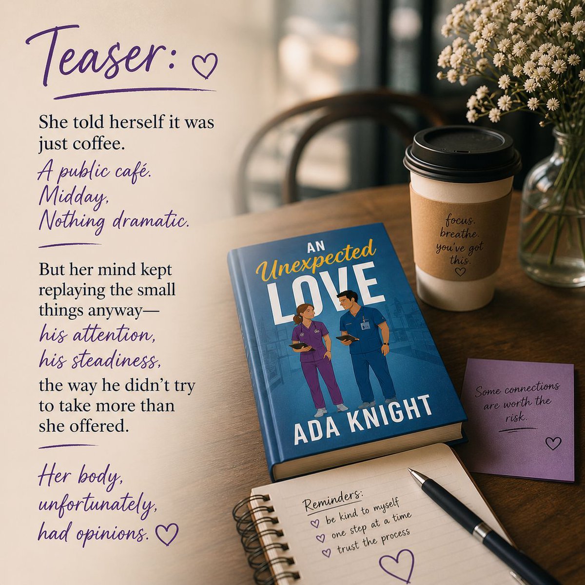 RealAdaKnight's tweet photo. Teaser: She told herself it was just coffee. A public café. Midday. Nothing dramatic. #bookstagram #amwriting #writingcommunity #bookrelease #author #RomanceReaders #BookTwitter https://t.co/tocKVpTig6