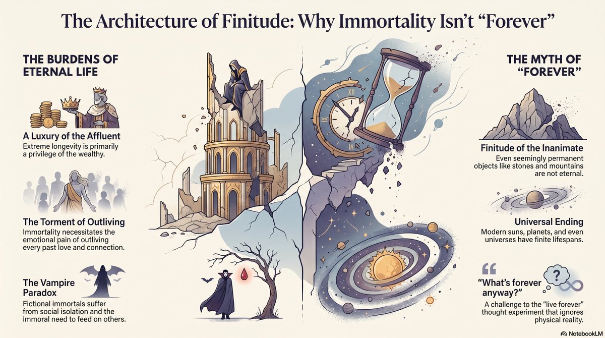 Microglyphics's tweet photo. Many, especially Tech Brosโข, like to imagine immortality for themselves. As for me, I'm not interested. I wrote about why not.
https://t.co/vWxtJq3Zna
#philosophy #longevity #health #mentalhealth #forever #finitude #affluence #blog #podcast #myths #universe #physics #metaphysics #vampires #connexion #immortality #metaphors #lakoff #death #writing #perception #life #Tithonus