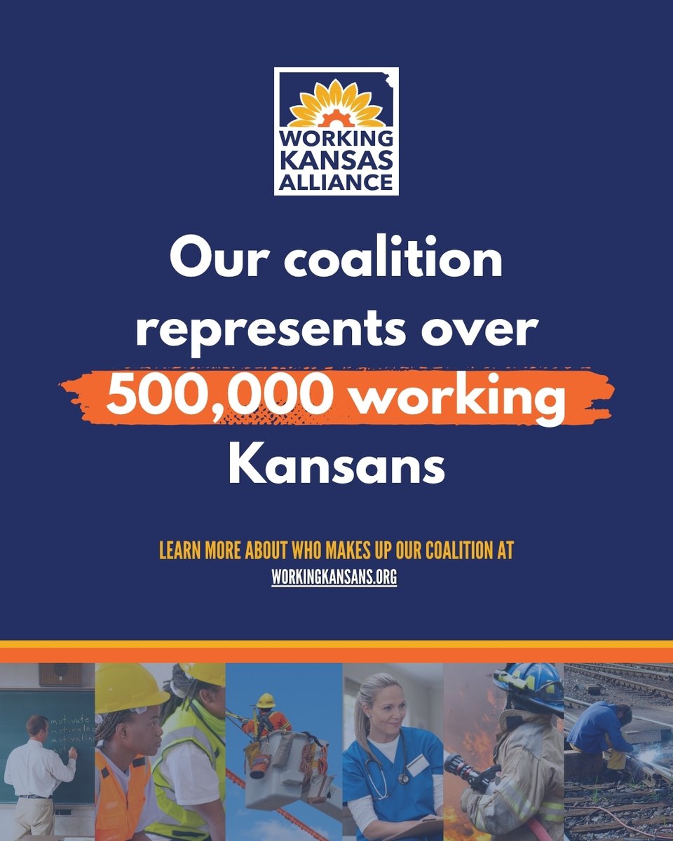 workingkansans's tweet photo. Our coalition represents over 500,000 Kansans. These are your neighbors, your friends, and your family who work every day to make Kansas a better place to live. Together we are stronger. https://t.co/LvOUiLxA7M