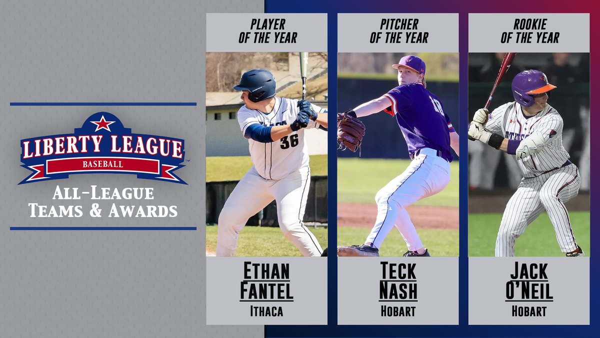 LLAthletics's tweet photo. Liberty League unveils 2026 Baseball Awards; Ithaca's Fantel named Player of the Year

AWARDS &amp; TEAMS ➡️ https://t.co/ed6hOkb8VT https://t.co/o7LEmVz2OZ