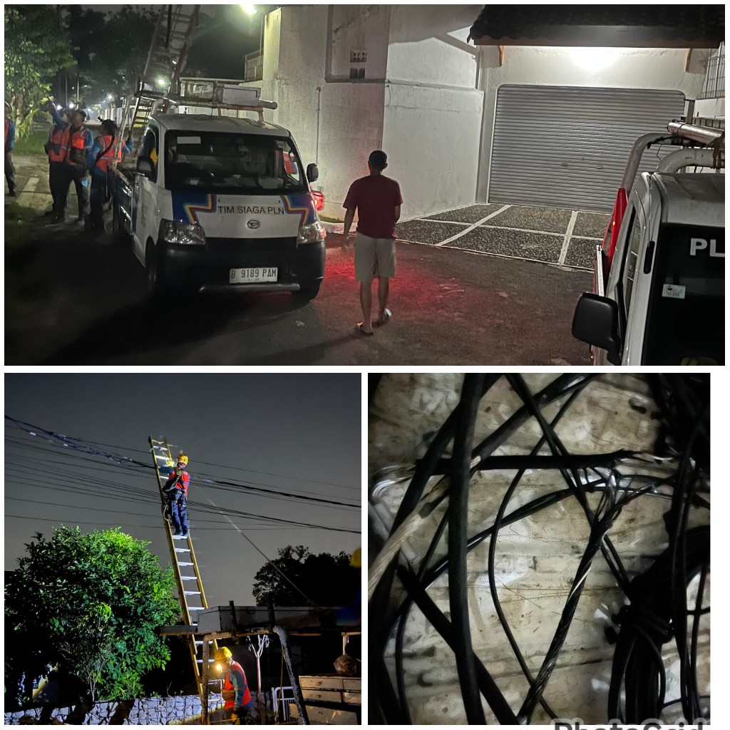 adhiekris's tweet photo. Bravo 2jempol @pln_123 Hanupis bapak Dudi, Aip, Fahrul, Iwan  tim lapangan @pln_bogorkota gercep satset. Lapor pkl 20.00 kabel terbakar, pkl 22.00 byar nyala kembali #melayanisepenuhhati# https://t.co/t3LOYXF8TF