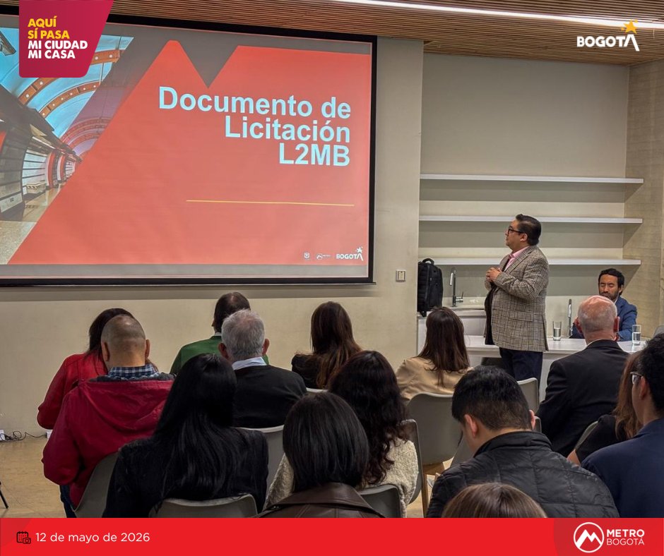 MetroBogota's tweet photo. Avanzamos en la reunión informativa con las empresas interesadas en conocer el proceso de la precalificación para la contratación de la Concesión de la Línea 2 del Metro de Bogotá 🚇.
Nuestro Metro avanza porque #AquíSíPasa https://t.co/Q9roZW8wM5