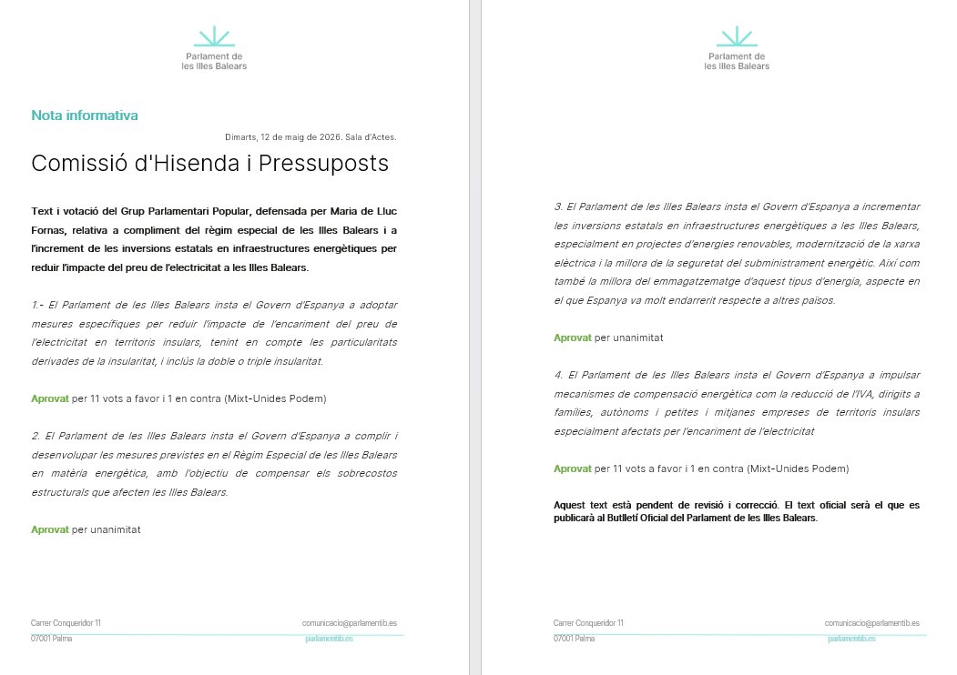Parlament de les Illes Balears tweet media