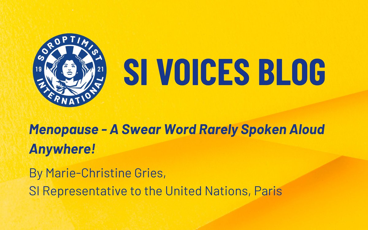 SoroptiTweet's tweet photo. Menopause remains too often unspoken, despite affecting women’s health, wellbeing, confidence and working lives.

Marie-Christine Gries, SI Representative at UNESCO, explores why menopause must be treated as a social issue, not a private silence.

https://t.co/oCwjqw77u1 https://t.co/W0D4DDQv3x