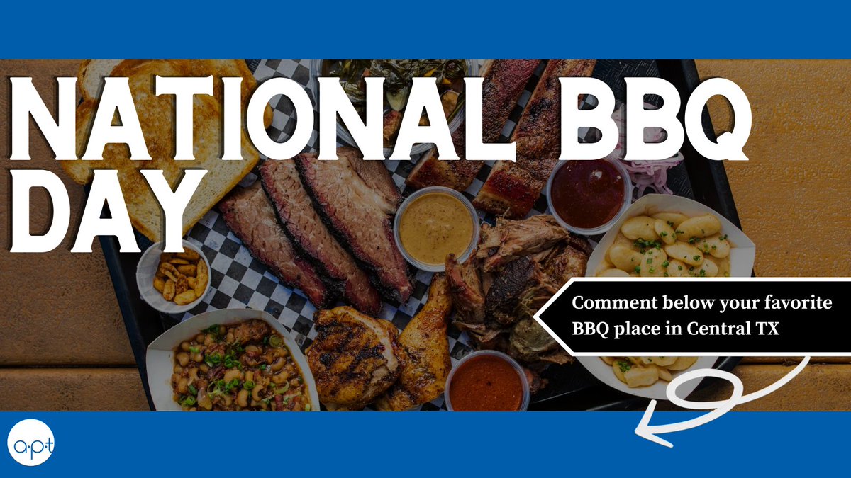 APT_Comm's tweet photo. Happy National BBQ Day! Central Texas is famous for its incredible BBQ, and we want to know your favorite!

Comment below with who you think has the BEST BBQ in Central Texas.

#NationalBBQDay #CentralTX #SupportLocal https://t.co/Qr4QEwZK85