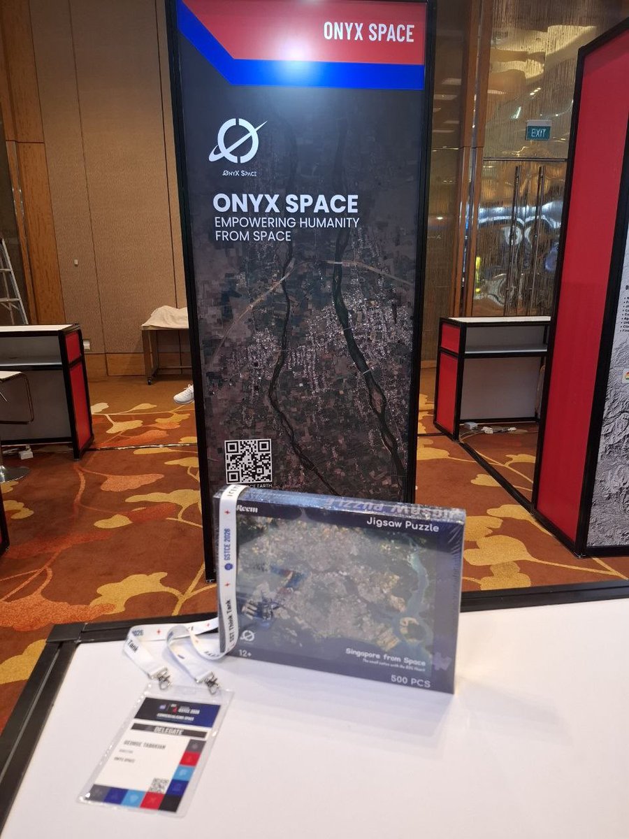 onyx_space's tweet photo. Tomorrow!🛰️🇸🇬
If you’re heading to #GSTCE2026, make sure #OnyXSpace Booth P10 is on your map. 

Stop by to chat about our latest geospatial solutions and register to have our "Singapore from Space" puzzle delivered straight to your door.

@SingaporeSpace @geoarmenia https://t.co/PWw6Y65n1P