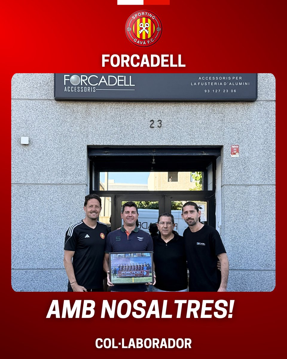 FCSportingGava's tweet photo. 🔴⚪ COL·LABORADOR

Volem agrair a FORCADELL el seu suport i la seva confiança en el nostre projecte.

La vostra ajuda és molt important per continuar creixent dia rere dia com a club i com a família.

Gràcies per estar amb nosaltres. 🔴⚪ https://t.co/WRgYYvtWXq