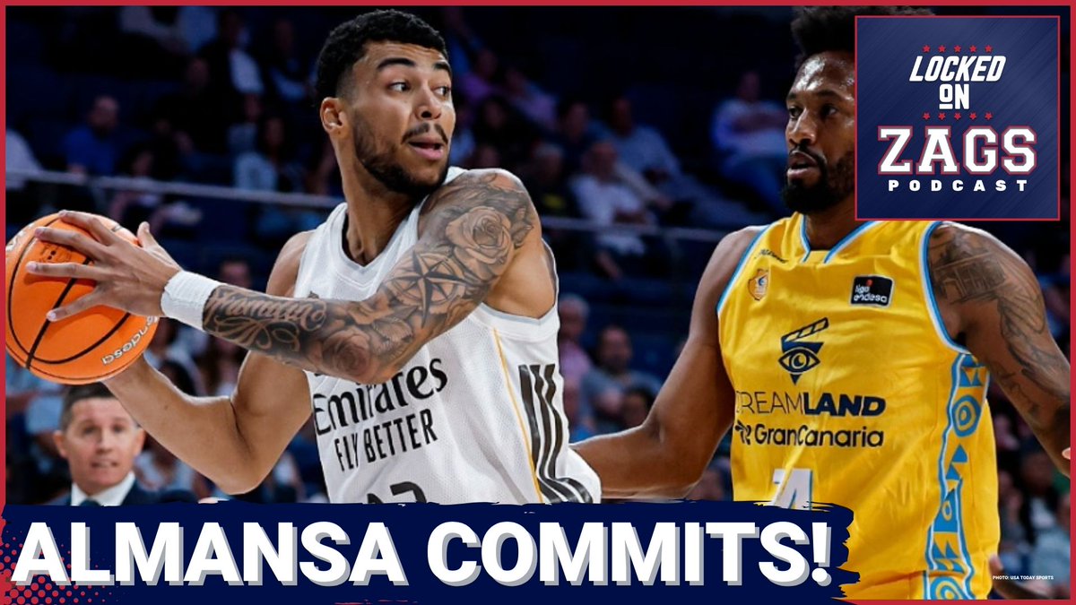 AndyPattonCBB's tweet photo. I'll be LIVE on Locked On Zags at 9:15 to discuss the reported commitment of Izan Almansa!
- Almansa's history with Real Madrid and G League Ignite
- His complex fight for NCAA eligibility, and others who won similar battles
- What's next for #Zags?

📺 https://t.co/X9d6a3GNuj https://t.co/QlM6sDk71l