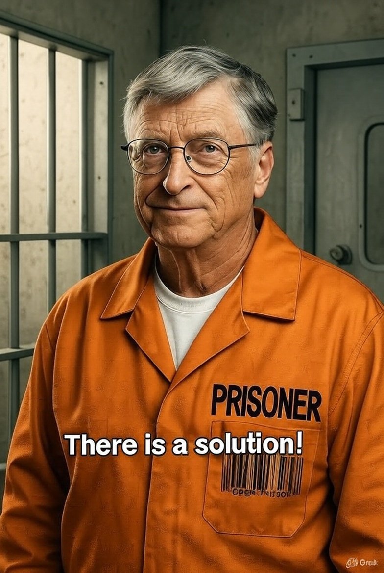 GMorenghi's tweet photo. @mariusknulst @BillGates aka "The BioNazi" 😡

#BillGatesForPrison 🚓 https://t.co/lc4tspYb6n
