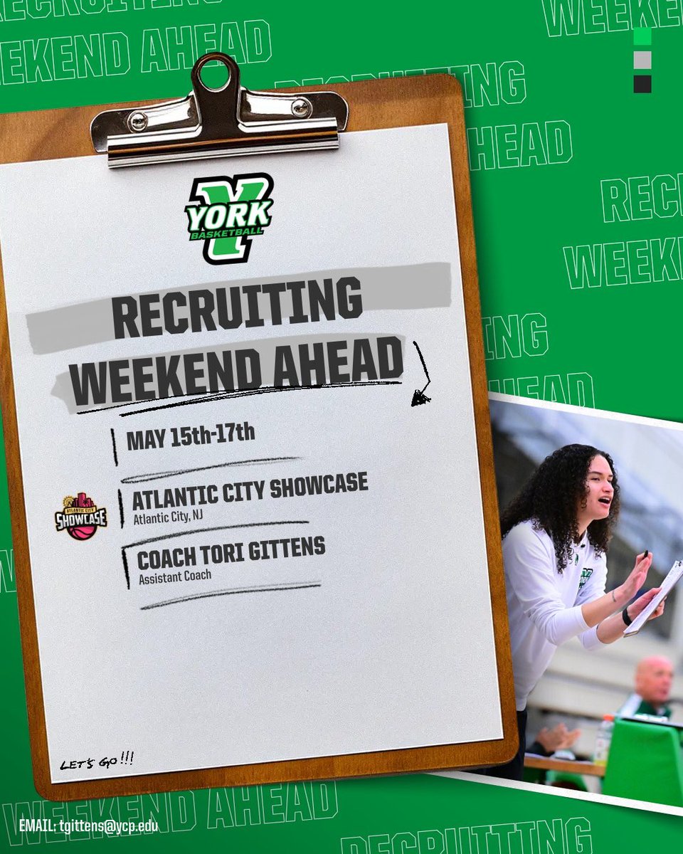YCPWBasketball's tweet photo. 📍Next AAU stop: Atlantic City, NJ! Coach Tori will be in attendance for the Atlantic City Showcase May 15th-17th on the lookout for future Spartans 👀

Drop schedules below👇🏽and send schedules to: tgittens@ycp.edu! https://t.co/eURkPg5ev6
