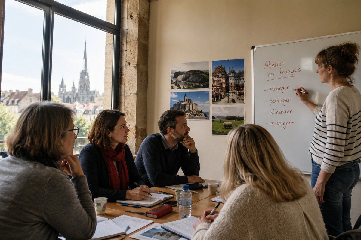 FrenchEdUK's tweet photo. 📢Applications are open for our Summer Schools in Rouen for primary &amp; secondary French teachers in the UK!

📅 2–9 Aug 2026 
🏡Accommodation, training fees, breakfast &amp; dinner included
⚠️ Limited availability – apply by 31 May

👉 More info &amp; application: https://t.co/EcV5XiIoIs https://t.co/4XLUB5k1Mi