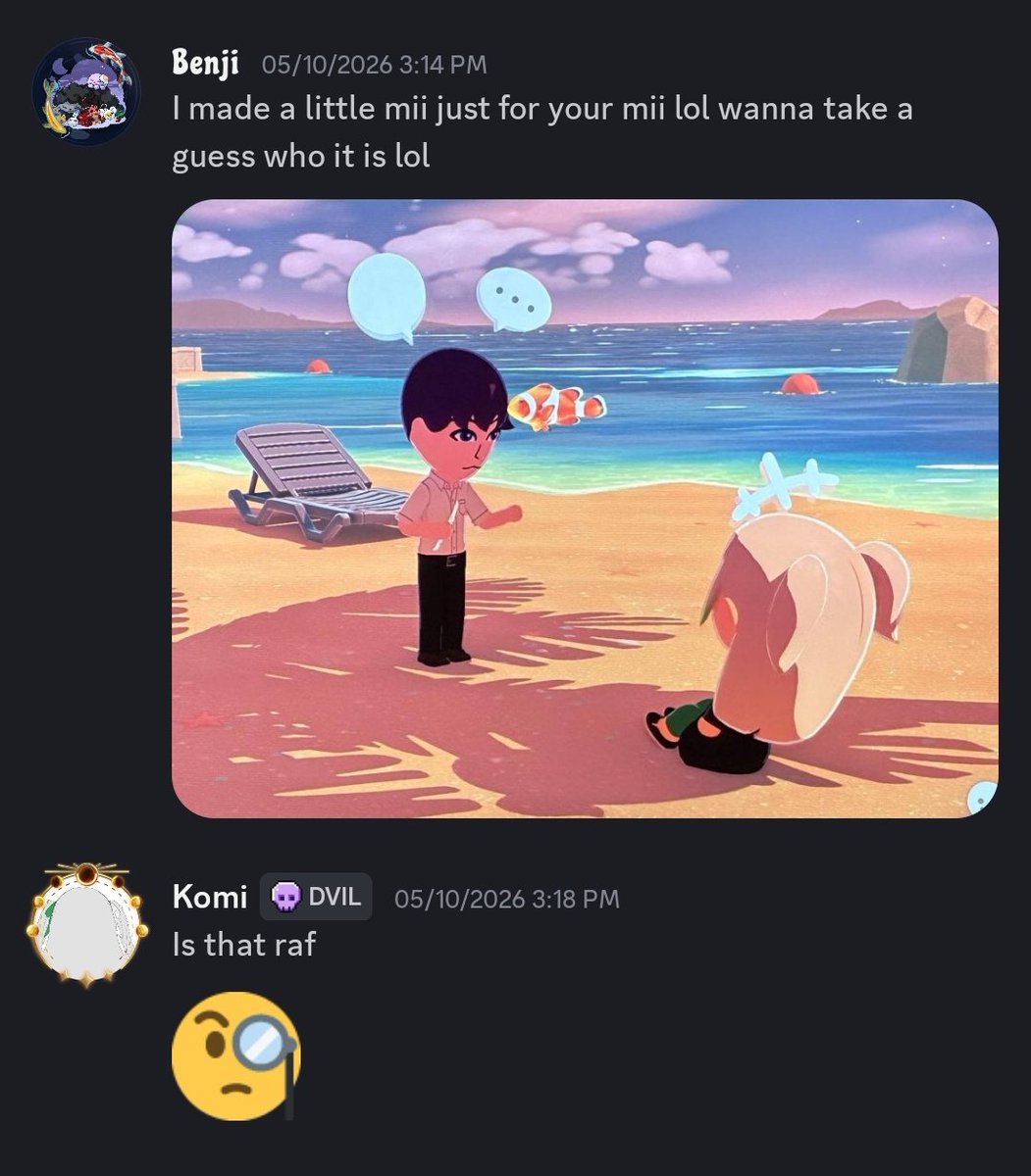 KomiKalimerisVT's tweet photo. Benji made Raf and I in their Tomodachi life and MAN I'm hootin n hollerin https://t.co/fTWkKctkeh